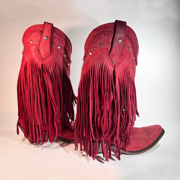 Liberty Black Women's Vegas Fringe Western Boots - Snip Toe, Boho - Picture 3 of 10